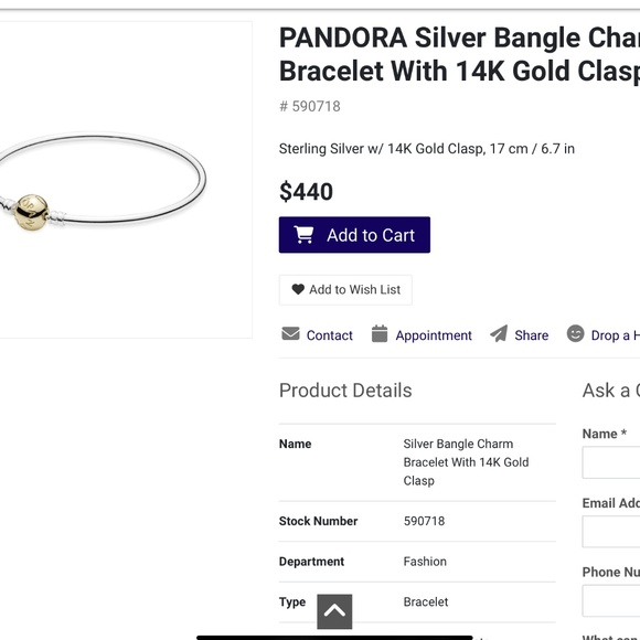 Pandora New bangle with 14k solid yellow gold clasp - Picture 8 of 8